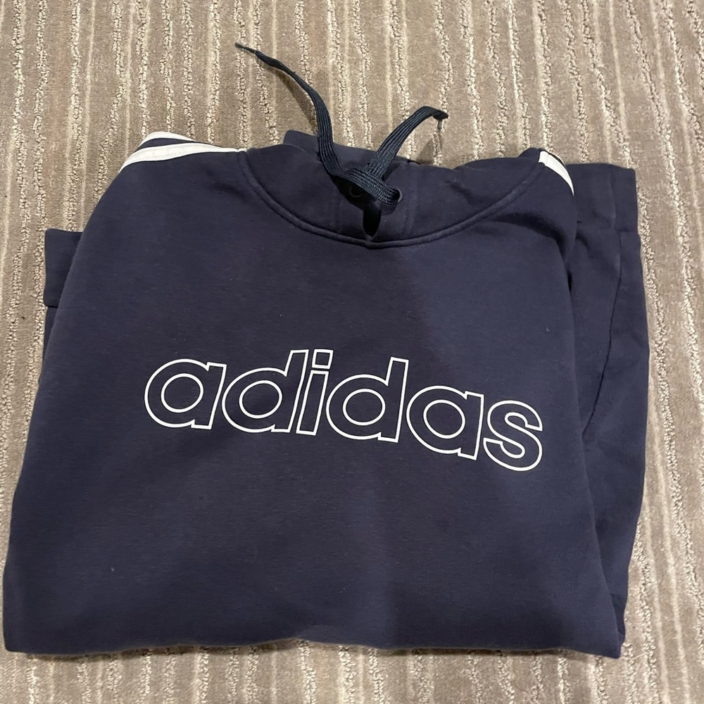 Adidas hoodie, dark blue US medium